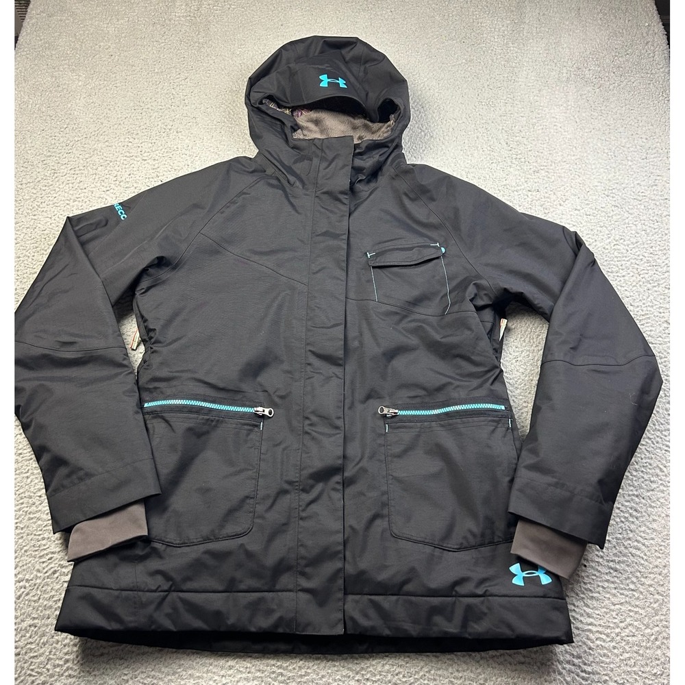 Under Armour Womens Black ColdGear Ski Snowboard Recco Winter Jacket Coat XL